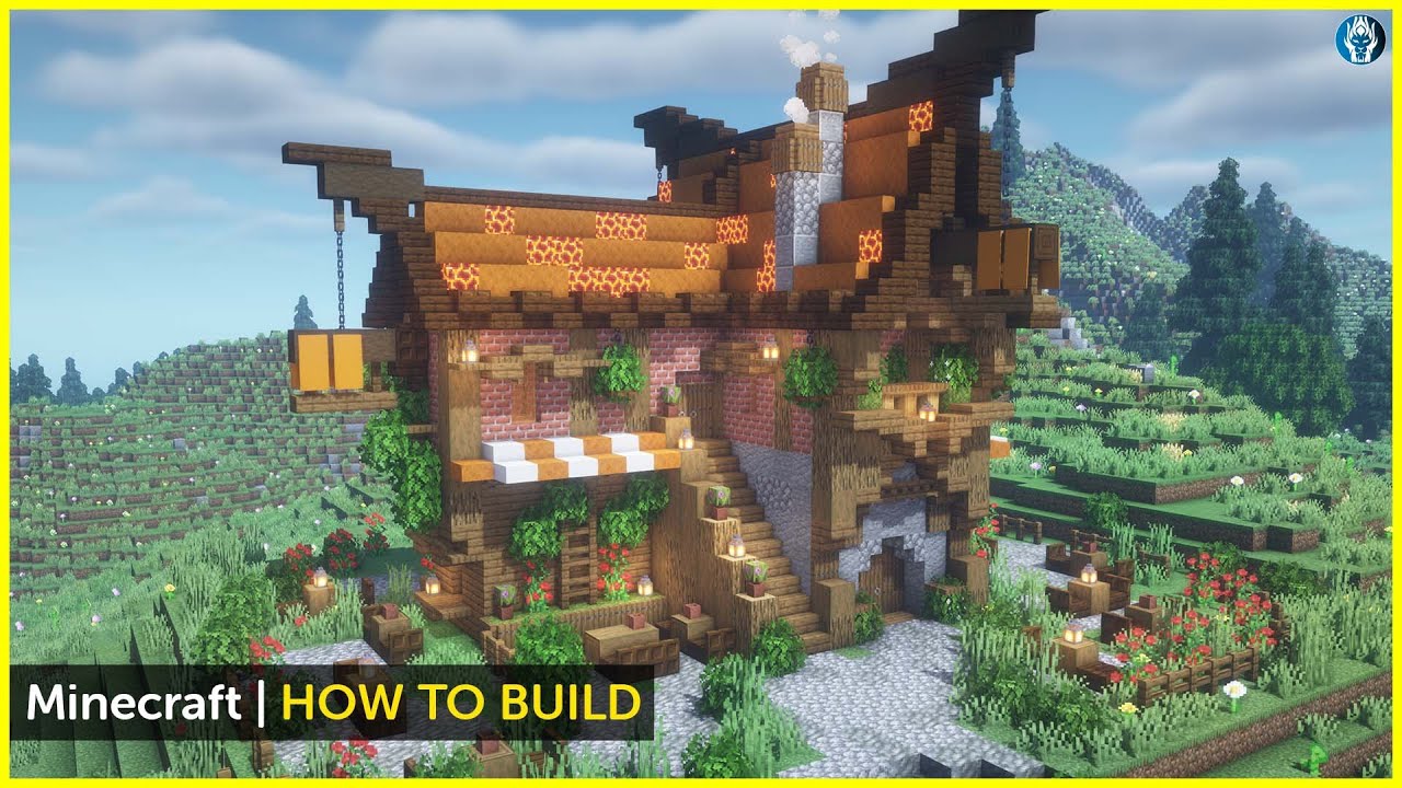 Minecraft How to Build a Fantasy Restaurant (Tutorial) YouTube