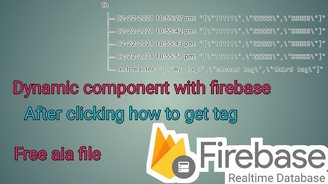 #techmasteraia Dynamic components with firebases | kodular aia file free