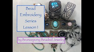 Bead Embroidery  Lesson 1 - Intro, materials, creating your design