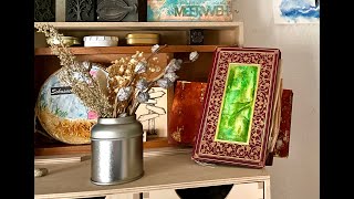 Altering a book, tea bags and old family photos