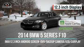INAV Android 10 screen BMW 5 Series F10 12.3" Navigation backup camera Apple CarPlay Android Auto