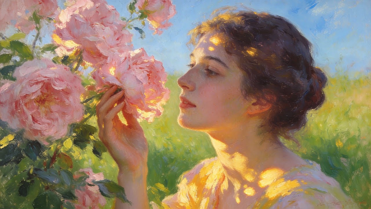 Visual Poem | Inspired by Claude Monet | A Woman in the Garden