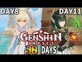 【原神30days】完全無課金で最初から30日間ガチ攻略して螺旋12層を星9クリアする！【DAY8～DAY11】