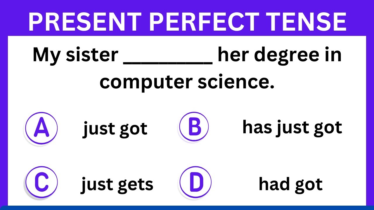 Present Perfect Tense MCQ'S || English Grammar Quiz Test - YouTube