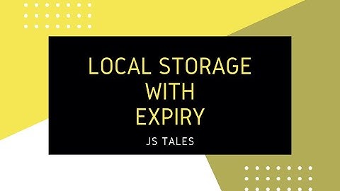 Javascript Machine Coding | Implement Local Storage with Expiry