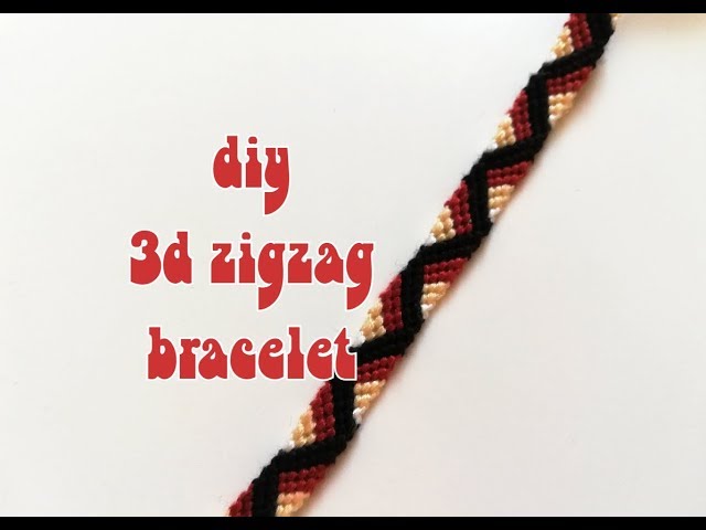 Striped Zigzag Thick Jagged Lightning Z Macrame Friendship Bracelets  Easy  Tutorial for Beginners  YouTube