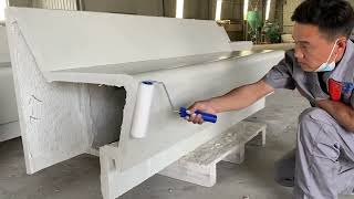 Outline Of The Production Of Concrete Backrest Benches For Parks