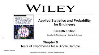 Chapter 9 Part 1 One Sample P Tests