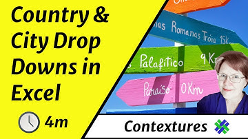 Excel Drop Down Lists for Country and City