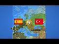 SPAIN vs TURKEY - WorldBox Timelapse