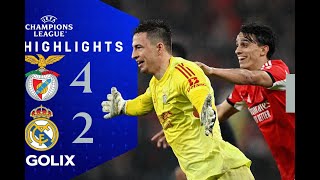 Download Lagu Benfica 4-2 Real Madrid | UEFA Champions League Highlights |UNBELIEVABLE GOALKEEPER WINNER 🤯 MP3