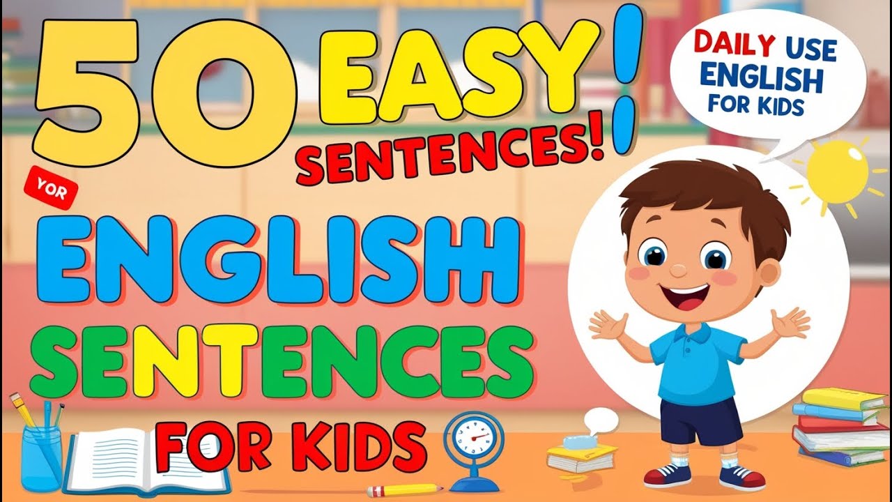 "50 Easy Daily Use English Sentences for Kids | Speak English ...