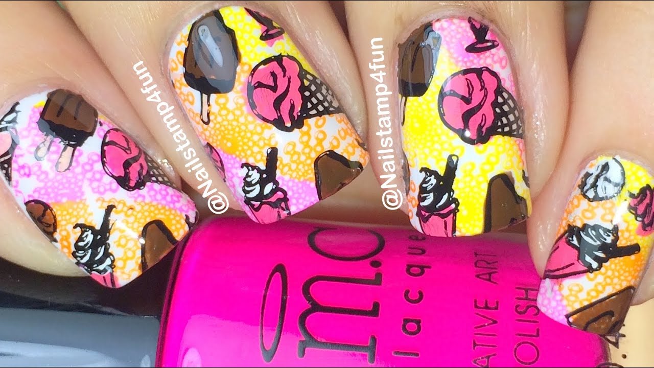 Ice cream nails Advance Stamping Technique / Nail Stamping