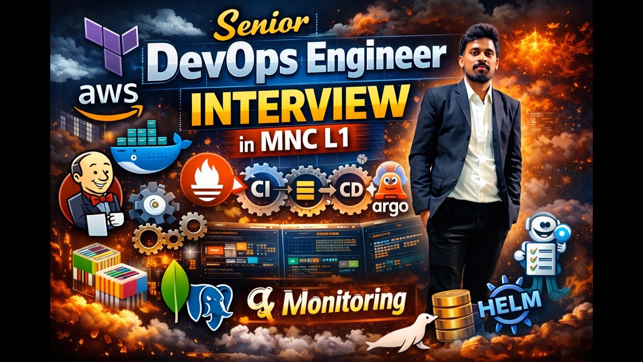 Senior DevOps Engineer Interview | MNC L1 Round | AWS, Terraform, k8s ...