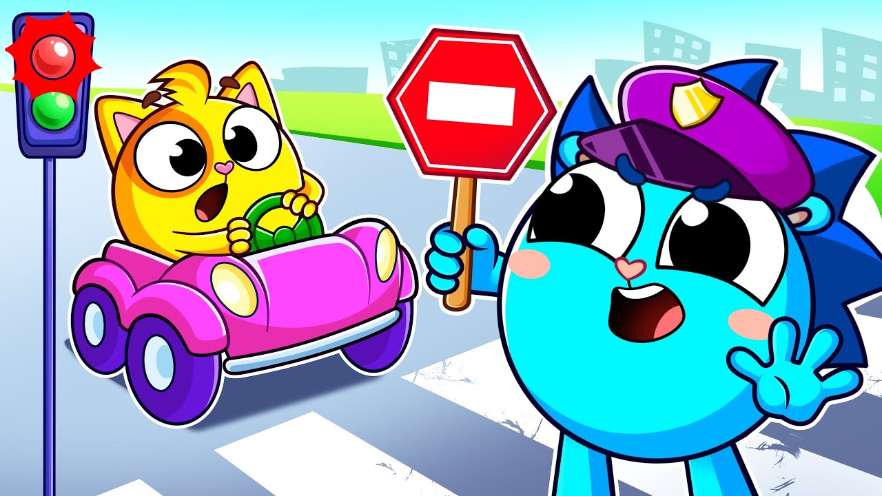 Stop! Look! Go! 🚗 Road Safety Song | Funny Songs 🐱🐨🐰🦁 And Nursery Rhymes