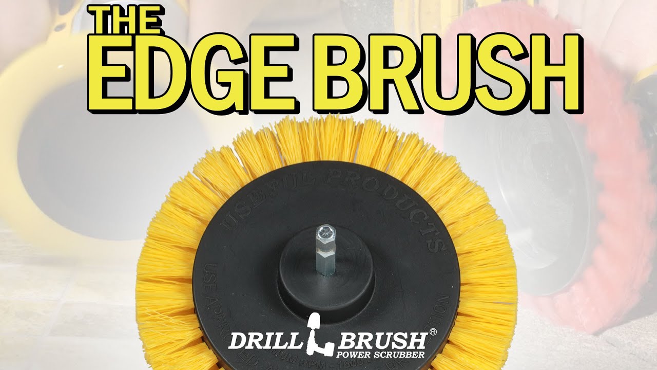 Clean Grout like a Pro using the THE EDGE BRUSH  New Product from  Drillbrush Power Scrubber 