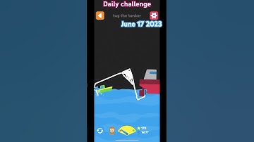 Squiggle drop - daily challenge June 17 2023 | tug the tanker #applearcade #squiggledrop
