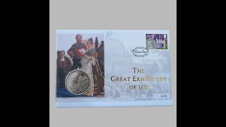 2001 The Great Exhibition Victorian Age 1 Crown Iom Coin Cover - Isle Of Man First Day Cover Mercury