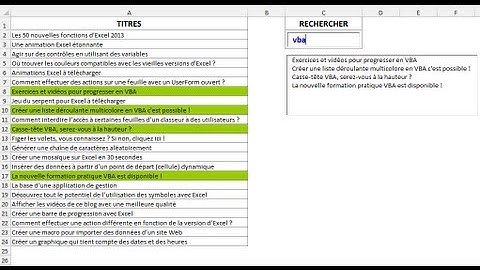 [EXCEL] Champ de recherche VBA (recherches partielles + résultats instantanés)