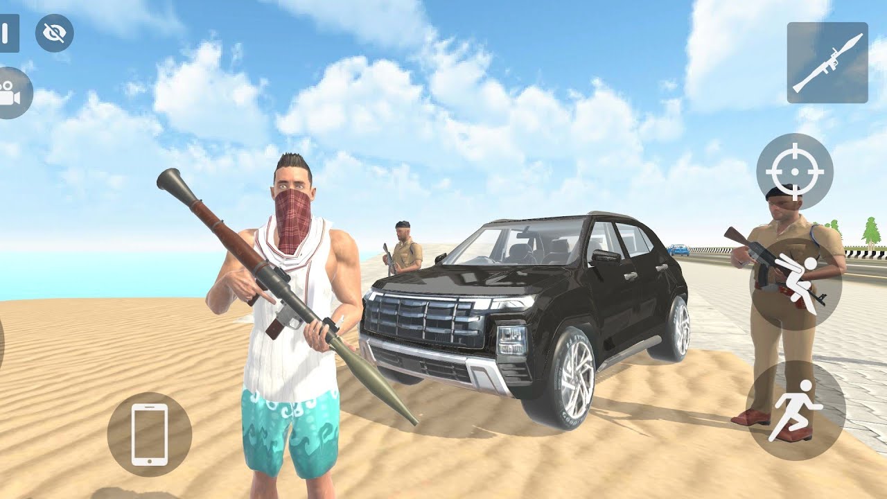 New hyundai suv driving through the beach 🏖️ ll indian auto thieft 🤑🚨🚗 ll Android gameplay 