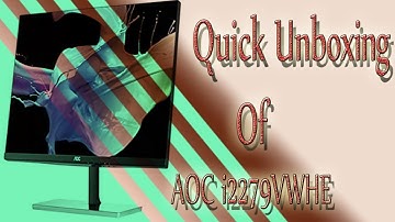 Quick Unboxing Of Aoc led i2279VWH Ultra Narrow Border Monitor 21.5 ( 22 inch ) Ips Display