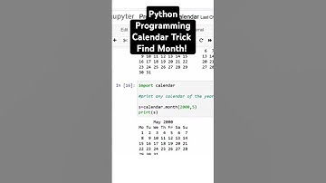 Find Any Month in 1 Line of Python Programming! #python #ai