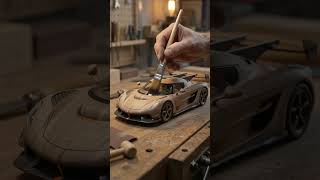 Tiny Wood Koenigsegg Jesko Transforms Into the REAL Hypercar 🔥 ASMR Woodworking\