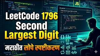 LeetCode 1796 | Second Largest Digit in a String | JavaScript Solution | मराठी