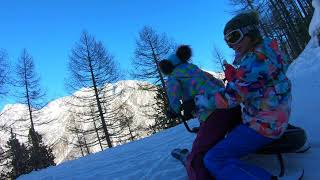 Saas fee sledge run