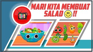 Mari kita membuat salad ] Zona Pelangi [ fun food Game screenshot 4