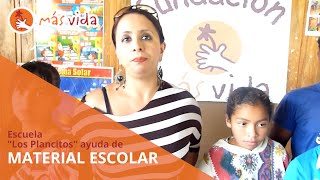 Dotación de Material Escolar, escuela "Los plancitos" | Fundación Más Vida