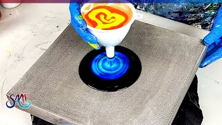 Acrylic Pouring FUNNEL Ripple Pour- Galaxy Style?🤩 Love it! | Fluid Art | Abstract Painting