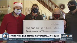 Prize Winner Donates To Middletons Transplant House