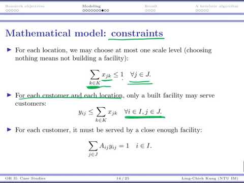 [OR2-Algorithms] lecture 5: Case Study #6 Mathematical modeling (2)