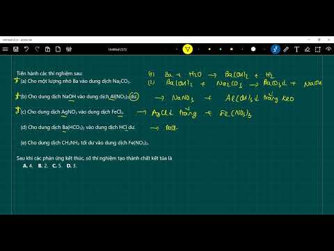 Video (a) Cho một lượng nhỏ Ba vào dung dịch Na2CO3.(b) Cho dung dịch NaOH vào dung dịch Al(NO3)3 dư. - youtube