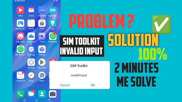 Sim toolkit invalid input | problem ko ठीक करें| सिर्फ 2 मिनट में #mobilesetting