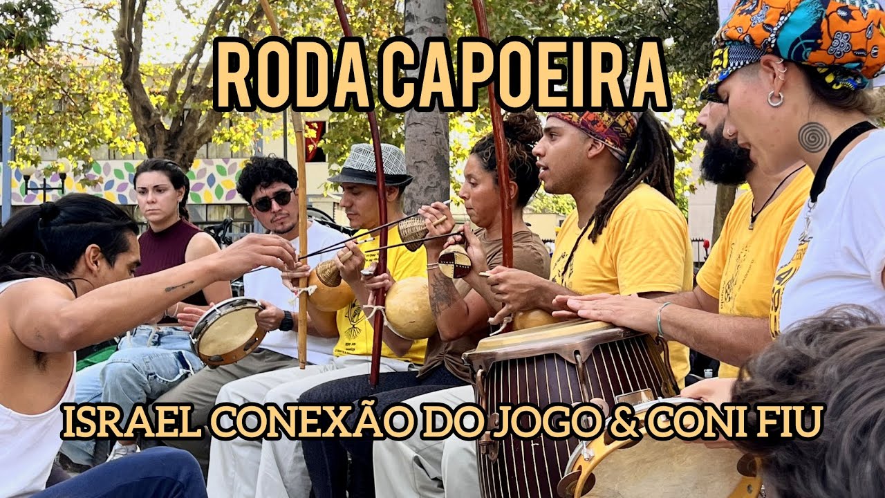 Roda de Capoeira Plaza Ñuñoa Marzo 2026 Chile Israel Conexão do jogo & Coni Fiu
