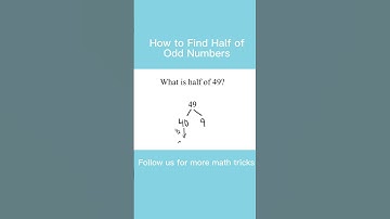 How to Find Half of Odd Numbers? | Math Trick #shorts