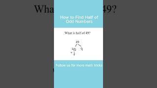 How to Find Half of Odd Numbers? | Math Trick #shorts