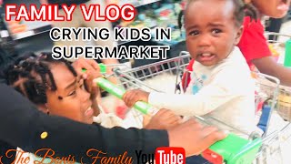 Family Vlog Crazy Shopping With Crying Three Kids Crying