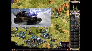 Red Alert 2: Russia vs 7 Brutal enemy - Tesla tank upgrade