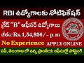 RBI Recruitment 2026 || RBI Officer Gr B Jobs Recruitment 2026 || Job Updates in Telugu