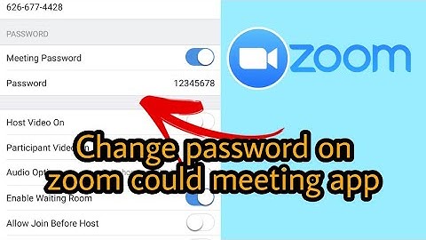 How to change password in zoom cloud meeting app