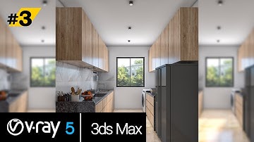 V Ray 5 For 3ds max interior texturing & lighting  tutorial PART #03