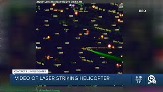 Video shows laser striking Broward Sheriff's helicopter; Boca man arrested