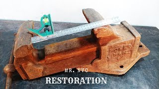 Rusty Dead locked Vise Restoration