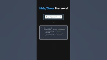 Hide/Show Password #shorts #shortsvideos #viral #viralvideo #html #css #javascript #webdesign