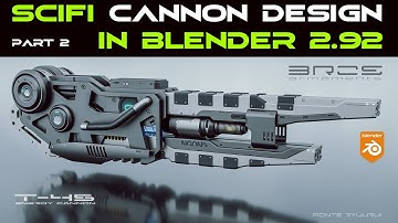 SCIFI plasma cannon design in Blender - with Hard OPS and Boxcutter PART 2