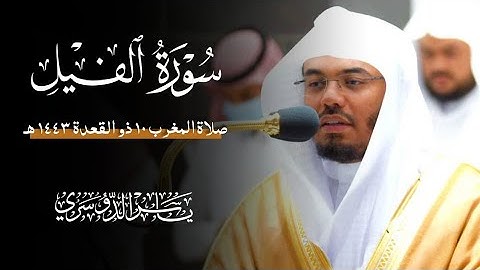 سورة الفيل (الشيخ ياسر الدوسري)