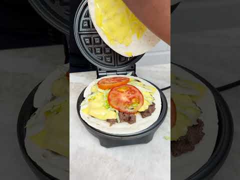 Tortilla Waffle Iron Burger